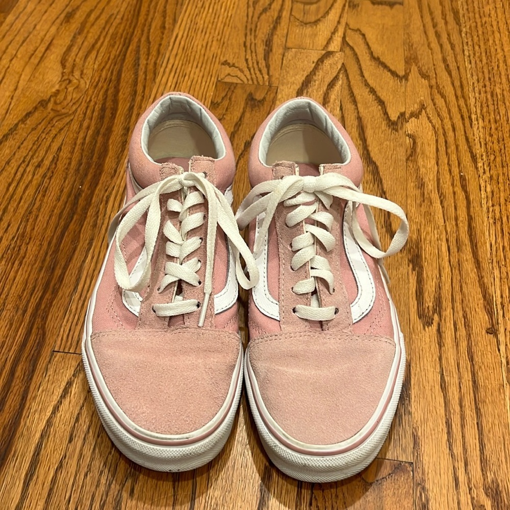 VANS Old Skool Suede Lace-up Pink Sneaker Shoes US Men 6 Women 7.5